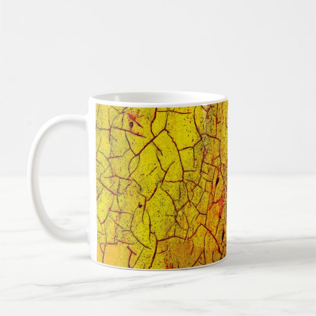 Texture of old yellow paint crackedabstract,aged,a coffee mug (Left)