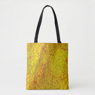 Texture of old yellow paint crackedabstract,aged,a tote bag