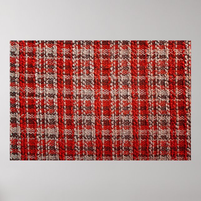 Texture of red tartan fabric useful as a backgroun poster (Front)