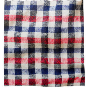 texture of Scottish cloth, square cotton fabric ba Shower Curtain