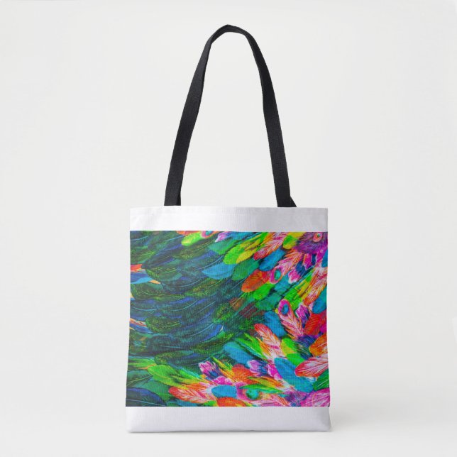 texture of silk fabric. background. colourful fair tote bag (Front)