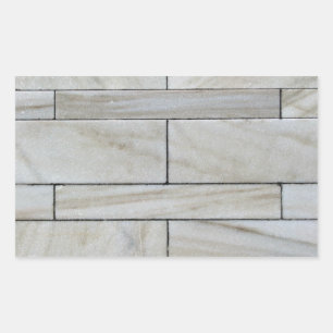Texture Of Stacked Stone Wall Tile Rectangular Sticker