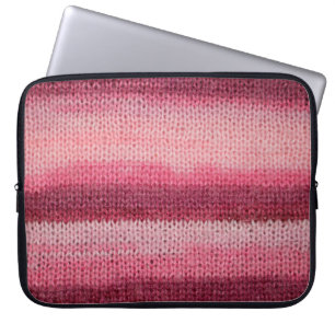 texture of the knitted fabric with an abstract pat laptop sleeve