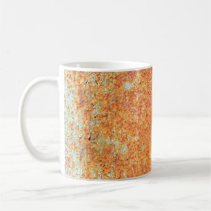 Texture of the old painted metalabstract, age, anc coffee mug