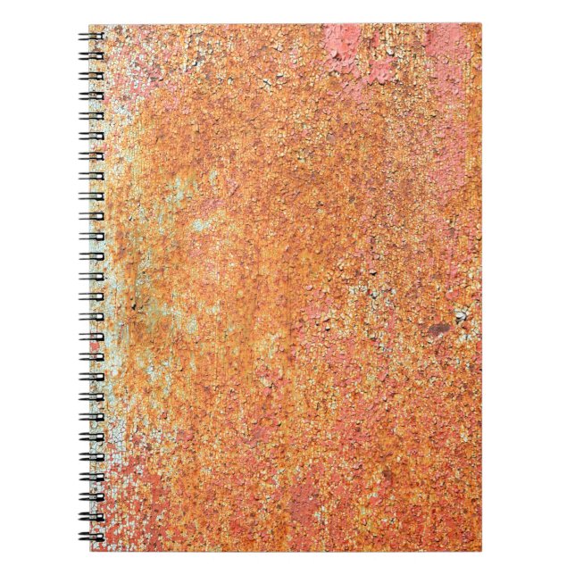 Texture of the old painted metalabstract, age, anc notebook (Front)