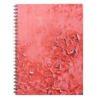 Texture of vintage rust painted iron wall backgrou notebook