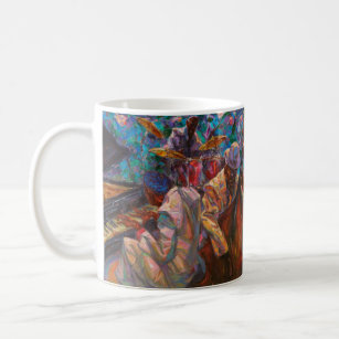 texture, oil painting, art, jazz, blues, tradition coffee mug