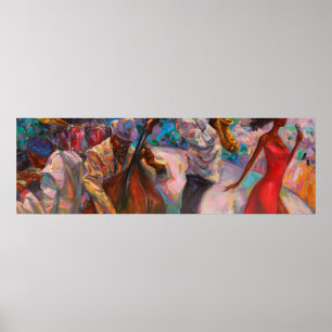texture, oil painting, art, jazz, blues, tradition poster