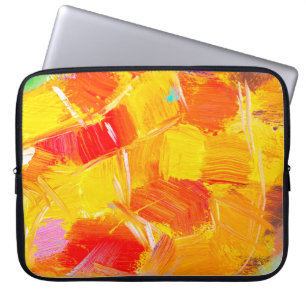 texture oil painting fruit painting colourful flor laptop sleeve