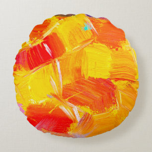 texture oil painting fruit painting colourful flor round cushion