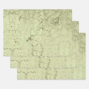 Texture Olive Green Vintage Rustic Decoupage Wrapping Paper Sheet