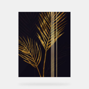 Texture painting on dark background acrylic sign
