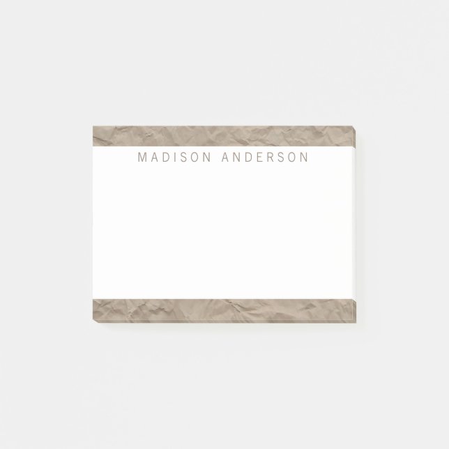 Texture Paper | Minimalist Modern Personalised Post-it Notes (Front)