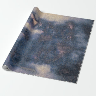 Texture Rustic Vintage Blue Grey Abstract Pattern Wrapping Paper