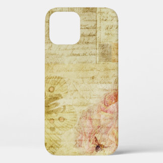 Texture scrapbook vintage letters iPhone 12 case