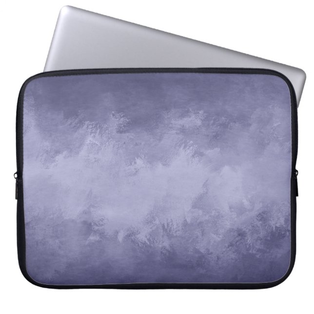 Texture selenium blue acrylic laptop sleeve (Front)