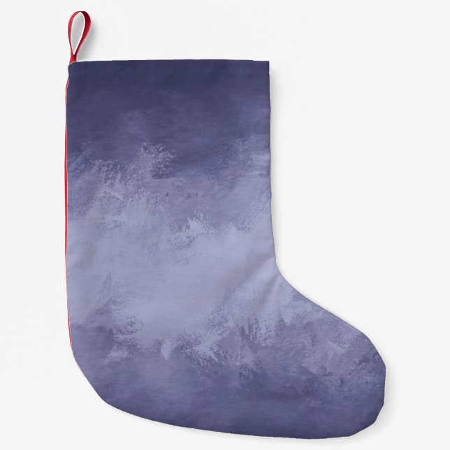 Texture selenium blue acrylic small christmas stocking (Front)
