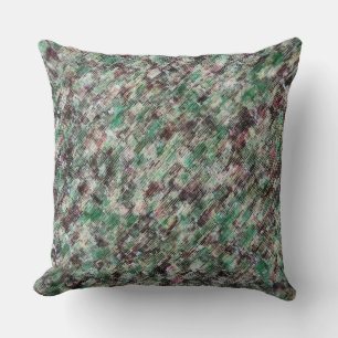 Texture stained mint and brown with slight relief cushion