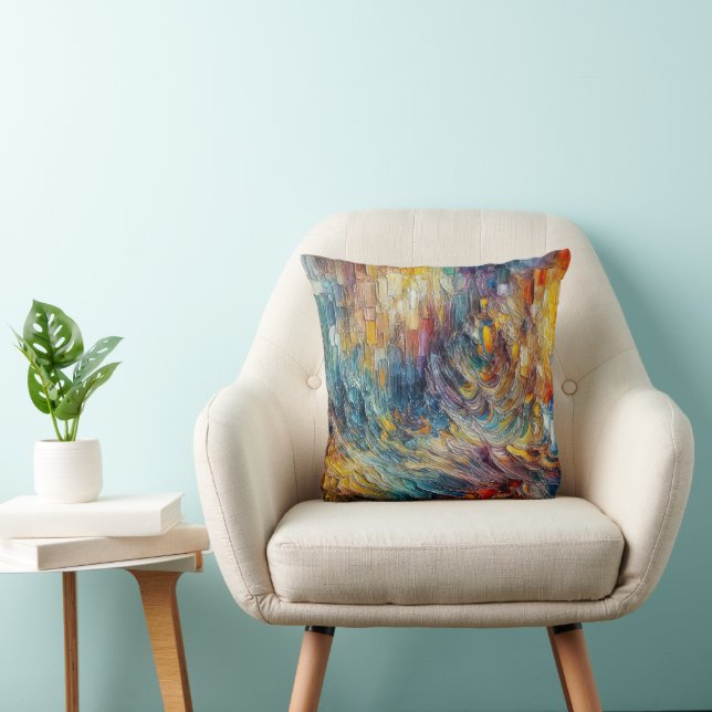 Texture Thick Paint Abstract Cushion (Chair)