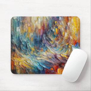 Texture Thick Paint Abstract Mouse Pad