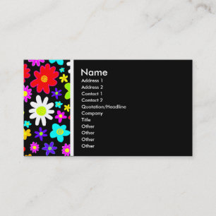 Texture Tone (Cartoon Flowers) Business Card