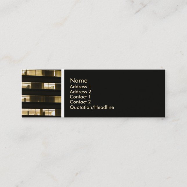 Texture Tone (Offices) Mini Business Card (Front)
