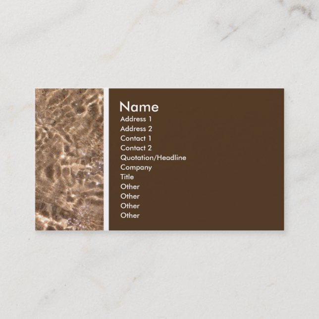 Texture Tone (Sea and Sand) - Customised Business Card (Front)