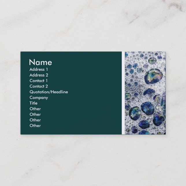 Texture Tone (Soap Suds) - II Business Card (Front)