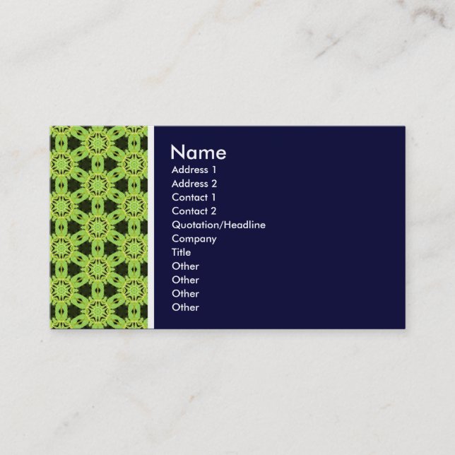 Texture Tone - Terrazzo 010- Deep Navy Business Card (Front)
