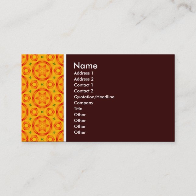 Texture Tone - Terrazzo 05 - Dark Brown Business Card (Front)