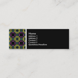 Texture Tone - Terrazzo Pattern 012 - Black Mini Business Card
