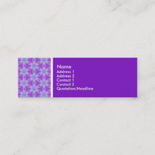 Texture Tone - Terrazzo Pattern 02 - Purple Mini Business Card