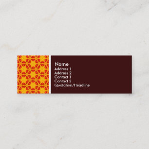 Texture Tone - Terrazzo Pattern 06 - Dark Brown Mini Business Card