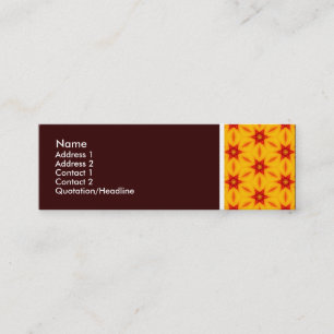 Texture Tone - Terrazzo Pattern 09 - Dark Brown Mini Business Card