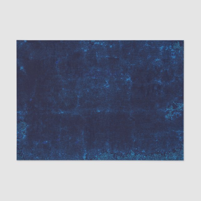 Texture Vintage Dark Blue Grunge Decoupage Tissue Paper (Front)