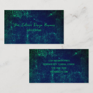 Texture Vintage Dark Green Blue Grunge Business Card