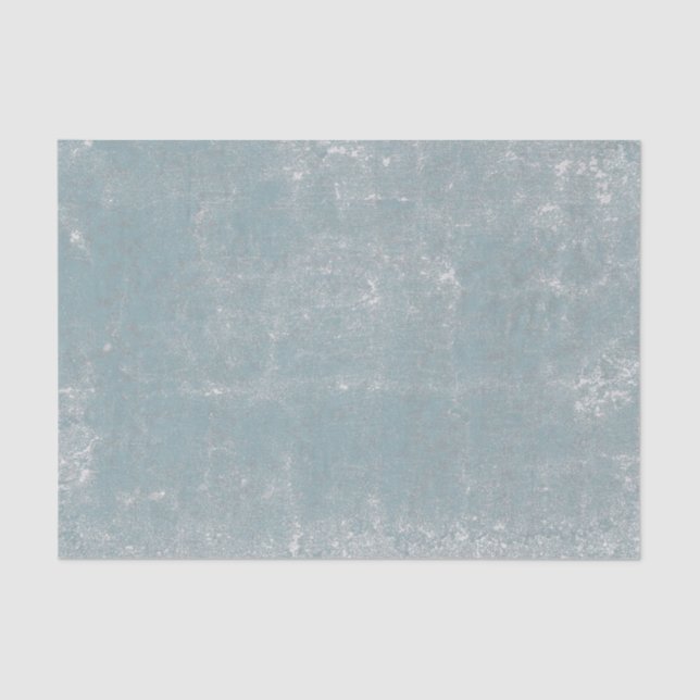 Texture Vintage Distressed Teal White Decoupage Tissue Paper (Front)