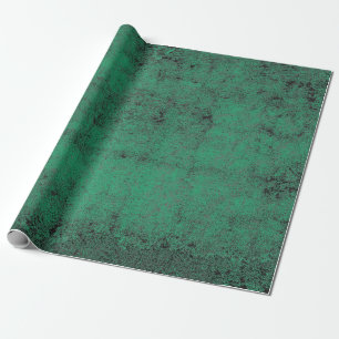Texture Vintage Green Black Grunge Decoupage Wrapping Paper