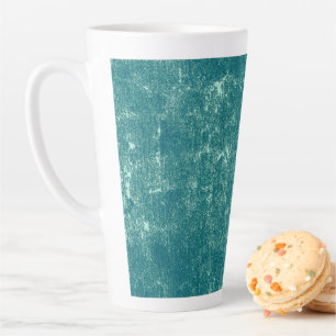 Texture Vintage Teal Green Chic Pattern Latte Mug