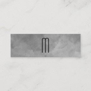 Texture Watercolor Monogram Mini Business Card