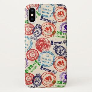 Texture with real stamps. iPhone x case