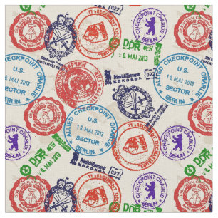 Texture with real stamps. fabric