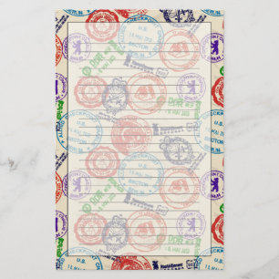 Texture with real stamps. stationery