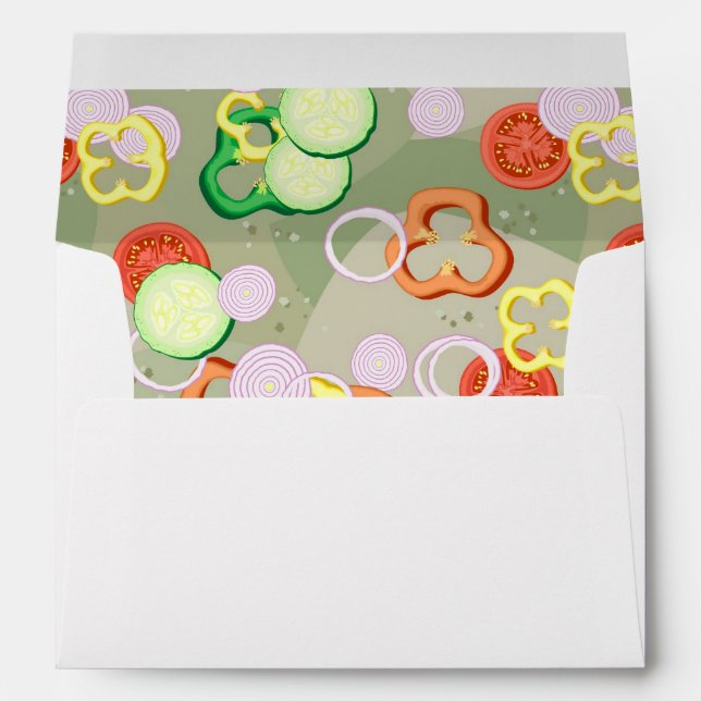 Texture With Slices Of Vegetables Envelopes (Back (Bottom))