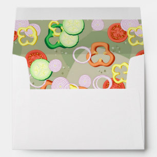 Texture With Slices Of Vegetables Envelopes
