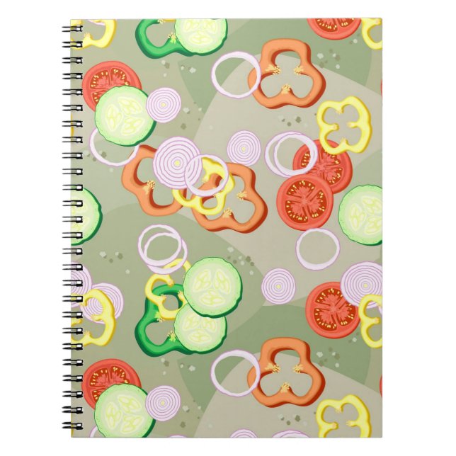 Texture With Slices Of Vegetables Notebook (Front)