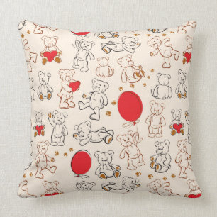 Texture With Teddy Bears Cushion