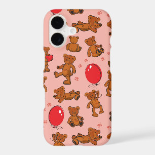 Texture With Teddy Bears, Hearts