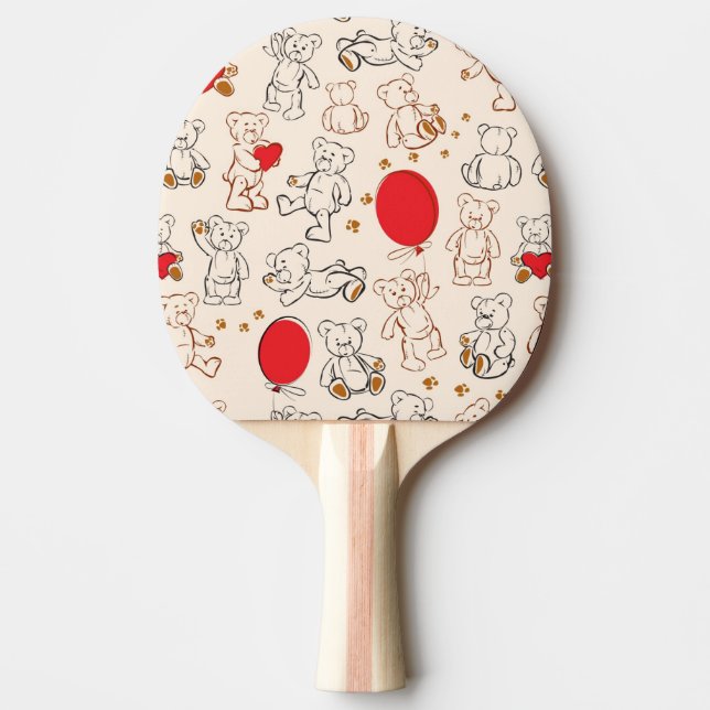 Texture With Teddy Bears Ping Pong Paddle (Front)