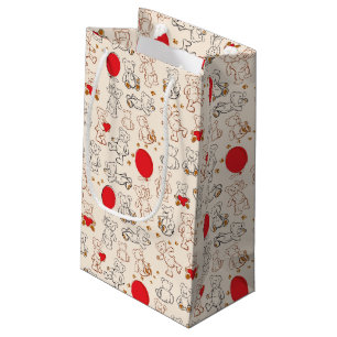 Texture With Teddy Bears Small Gift Bag